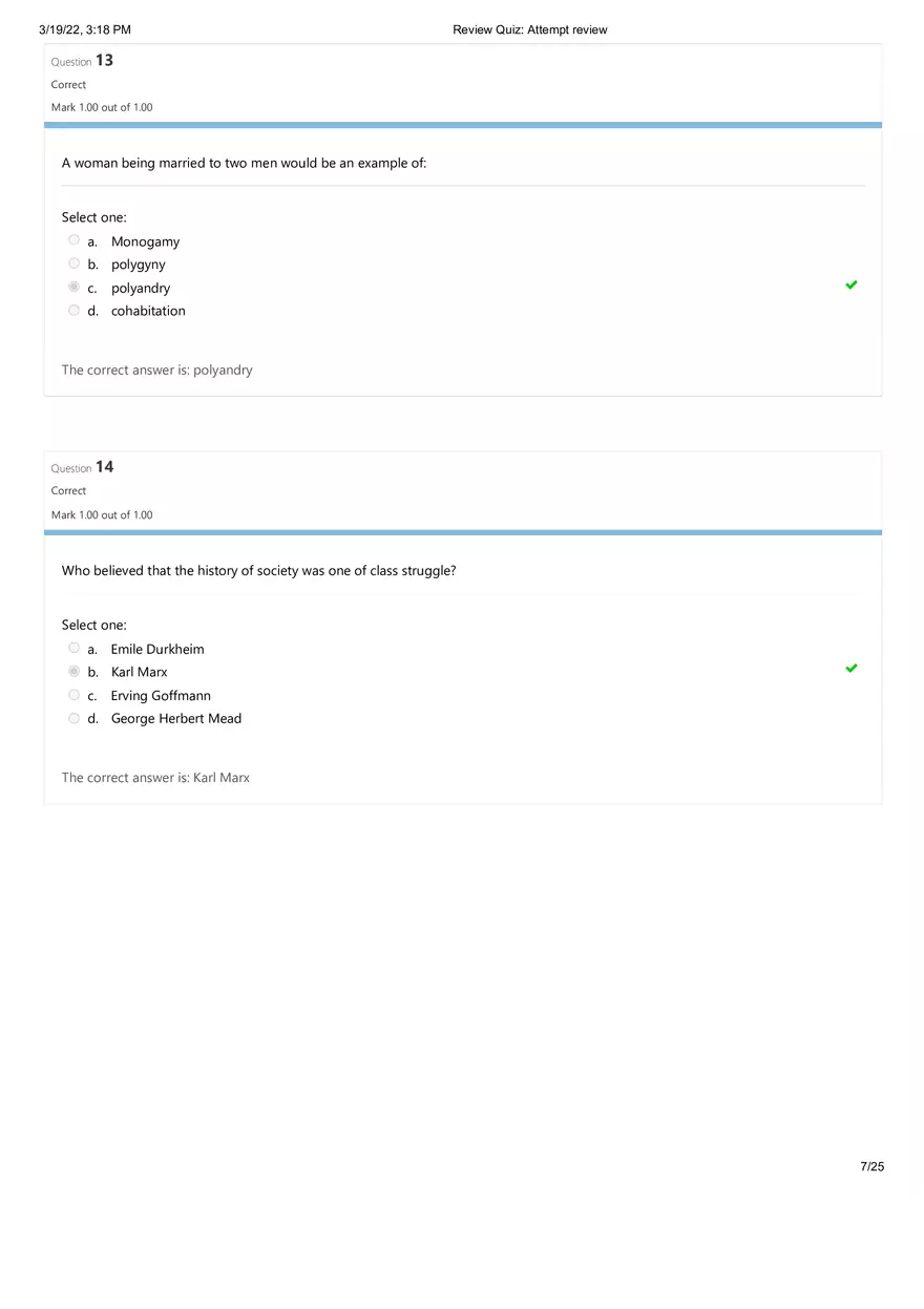 Sociology Final Exam (Days 1 - 4) Part 1 - Page 9