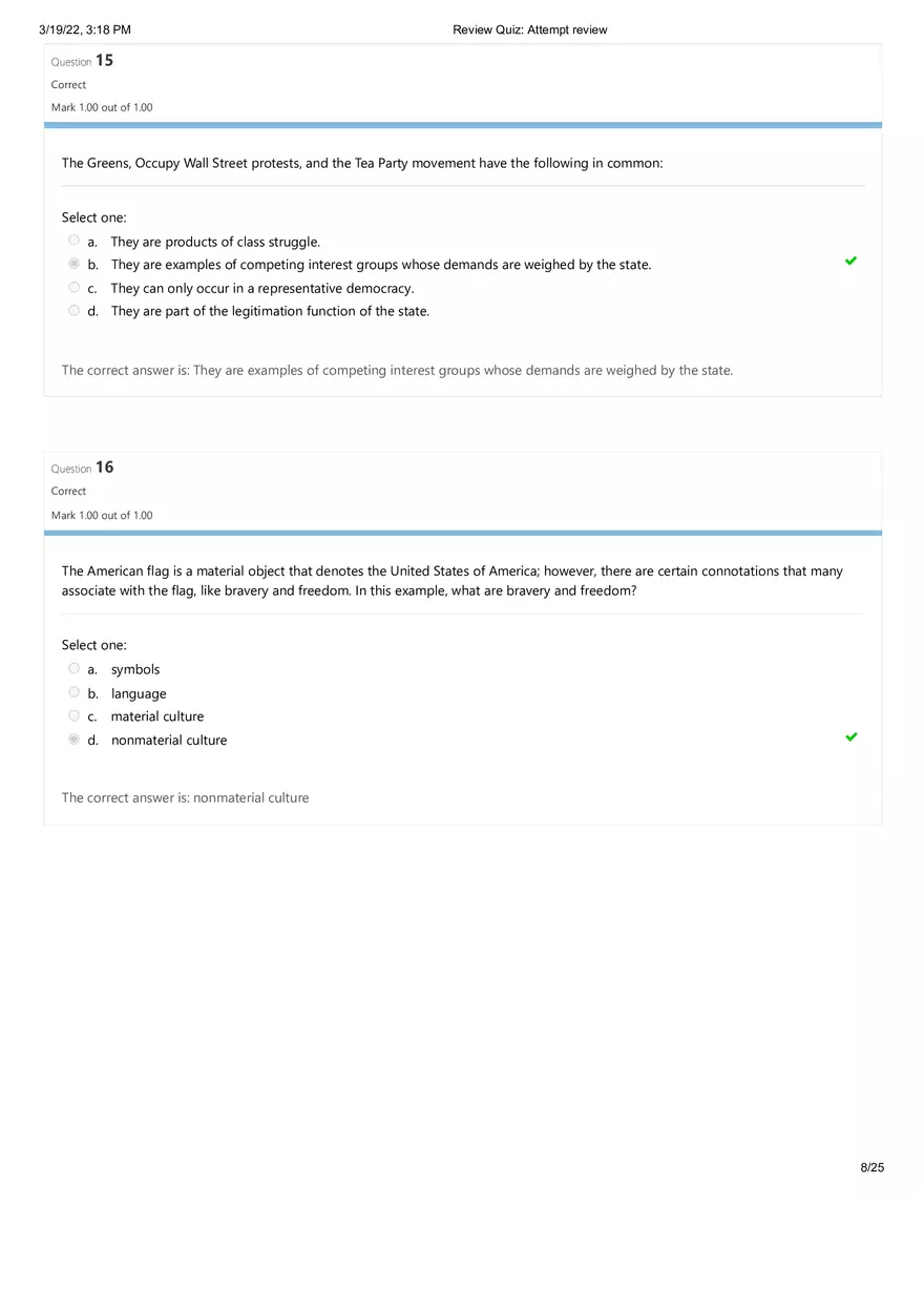 Sociology Final Exam (Days 1 - 4) Part 1 - Page 10