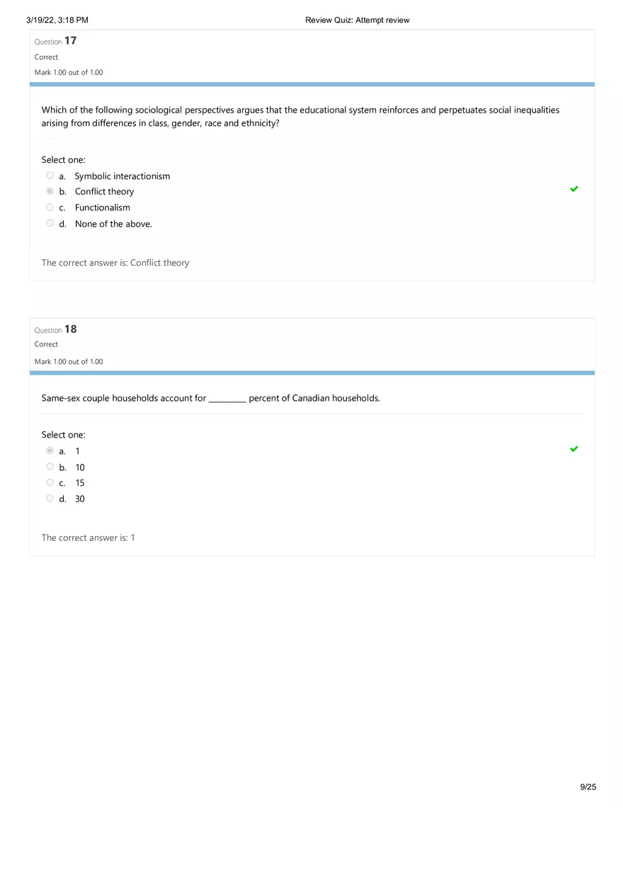 Sociology Final Exam (Days 1 - 4) Part 1 - Page 11