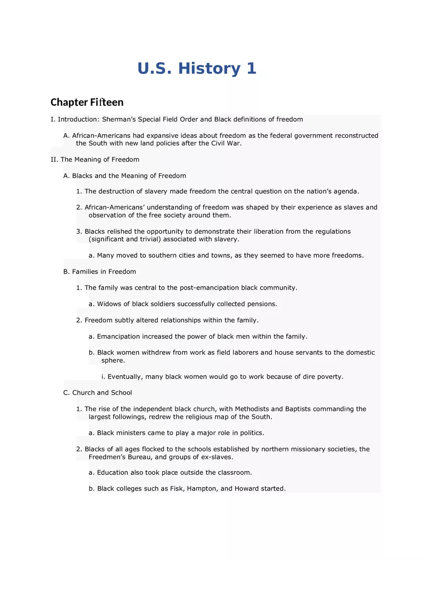 U.S. History 1 - Page 1