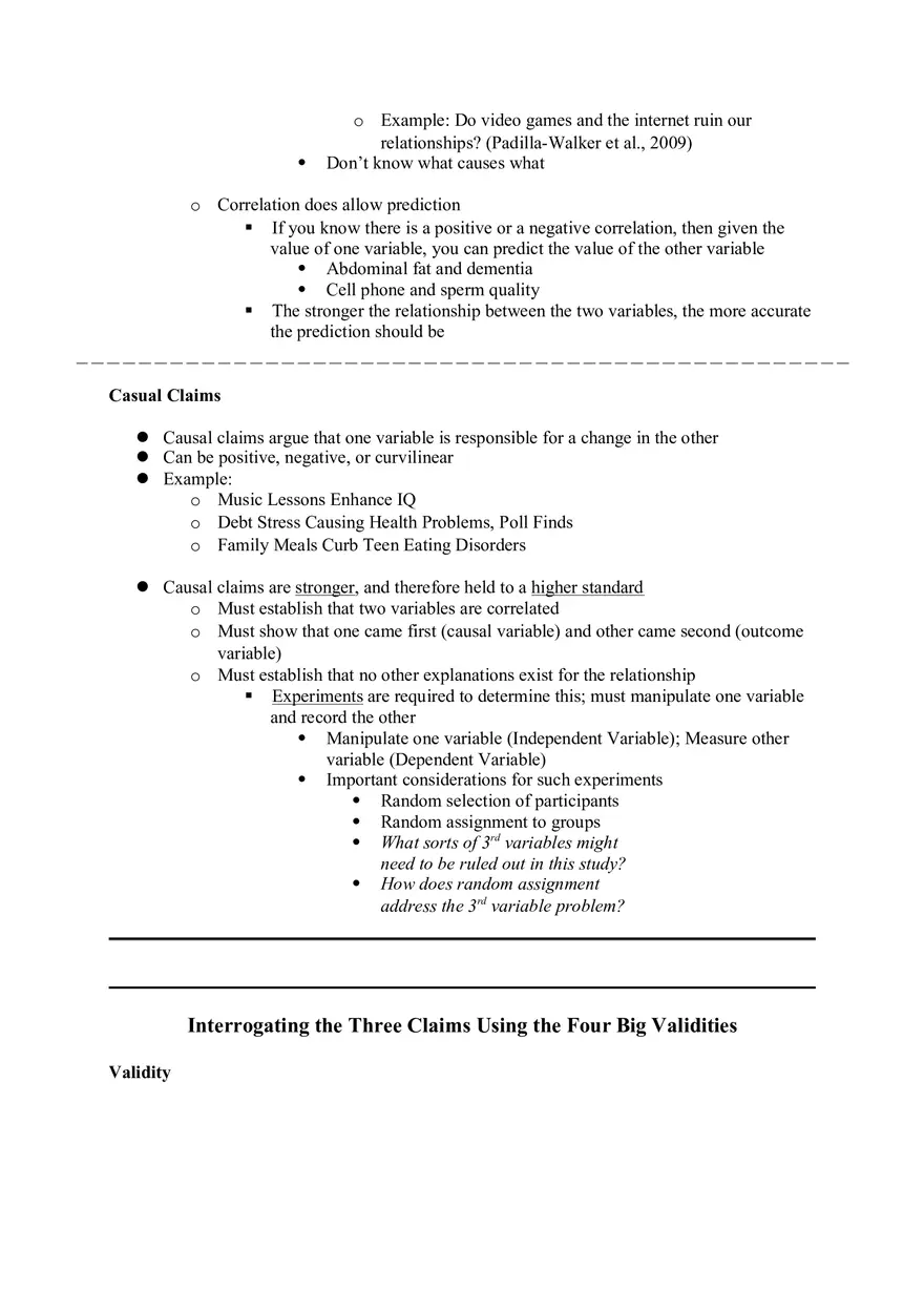 Ch. 3 Three Claims, Four Validities Interrogation Tools for Consumers of Research - Page 7