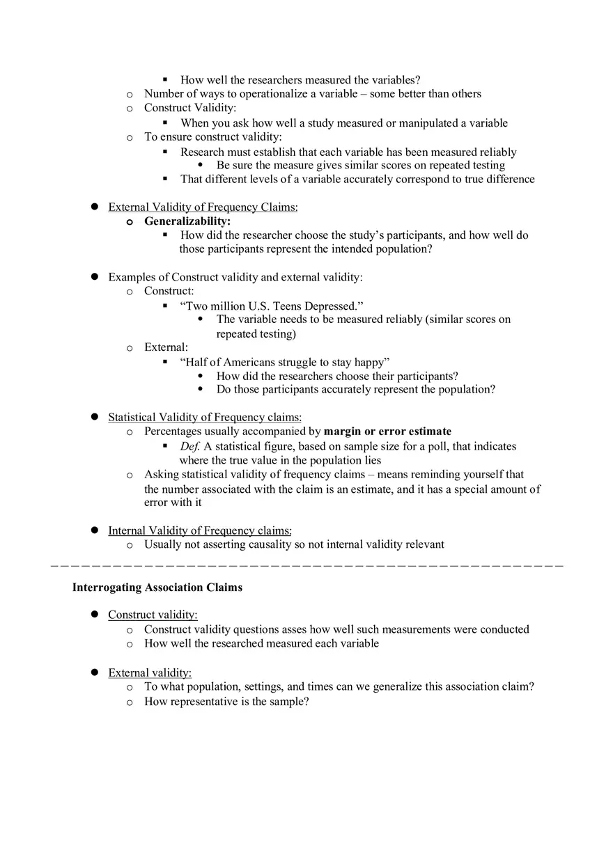 Ch. 3 Three Claims, Four Validities Interrogation Tools for Consumers of Research - Page 9