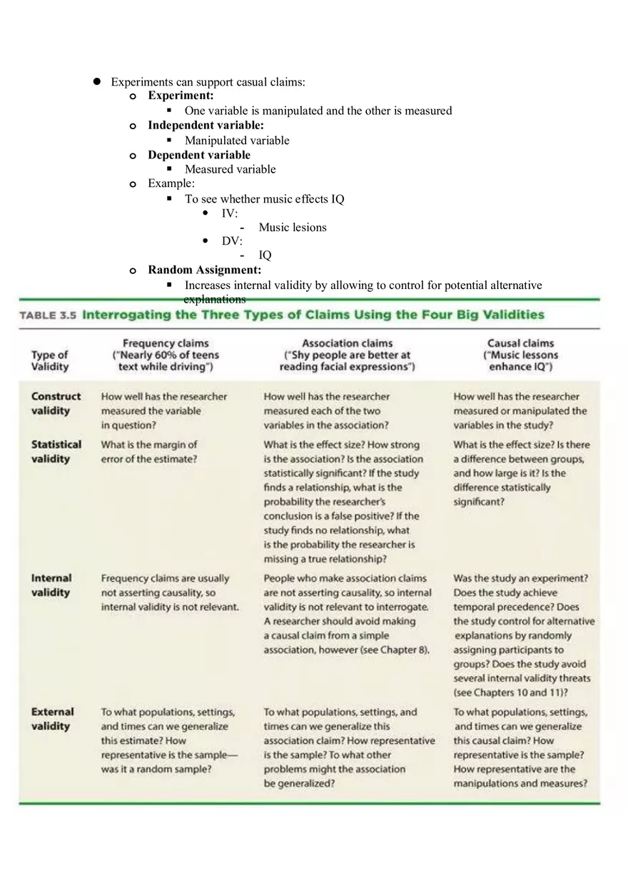 Ch. 3 Three Claims, Four Validities Interrogation Tools for Consumers of Research - Page 11