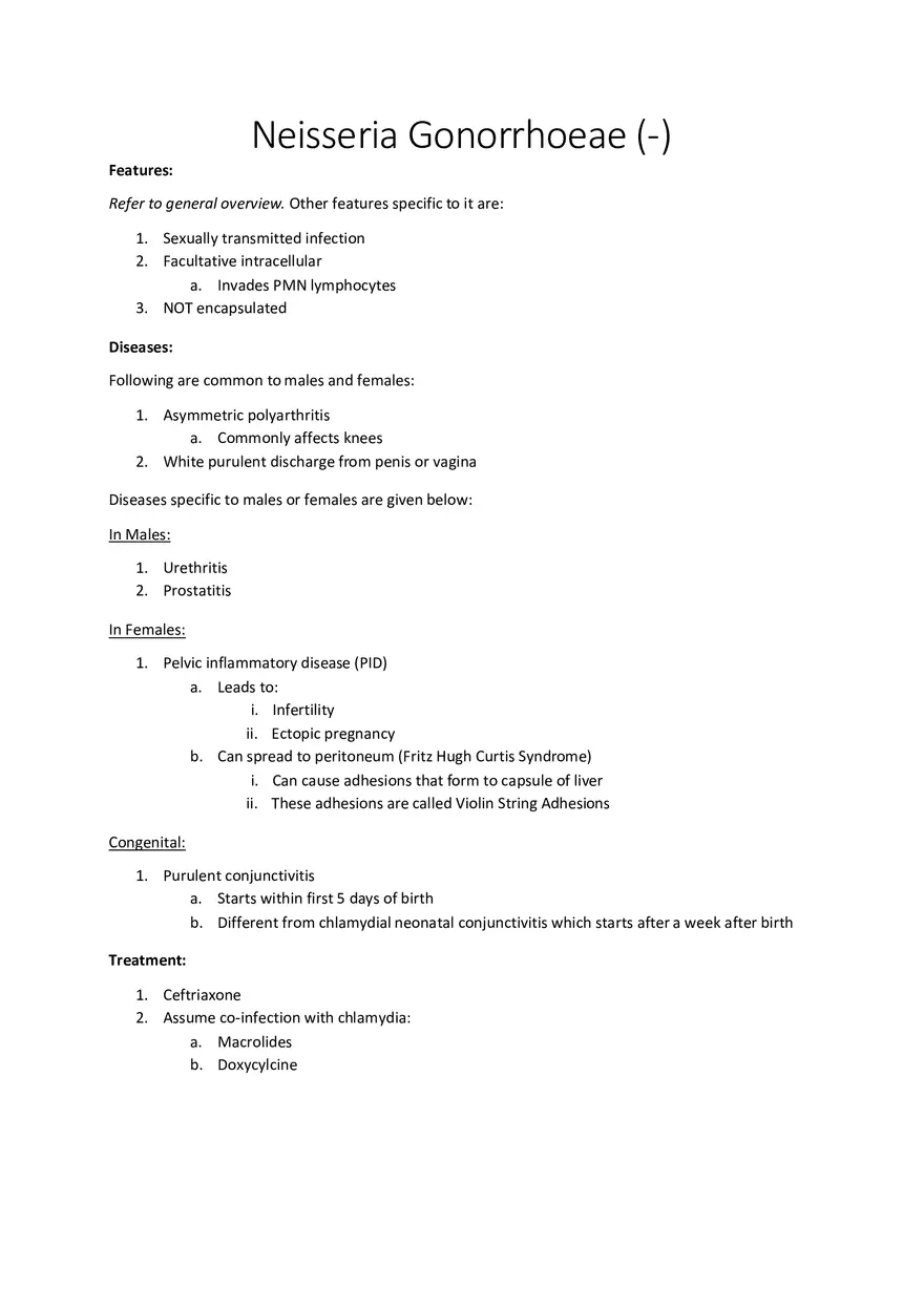 Neisseria Gonorrhoeae (-) - Page 1
