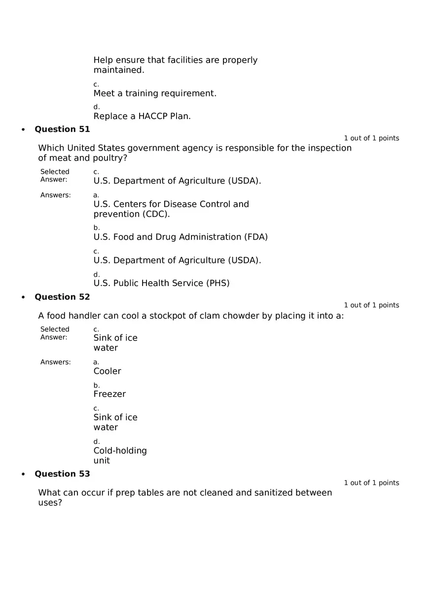 Servsafe Practice Exam Part 13 - Page 7
