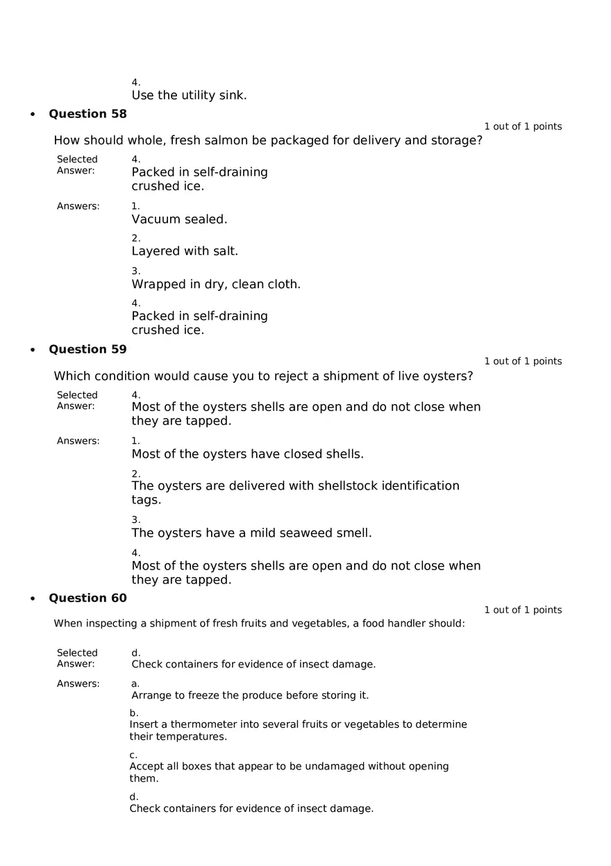 Servsafe Practice Exam Part 13 - Page 10