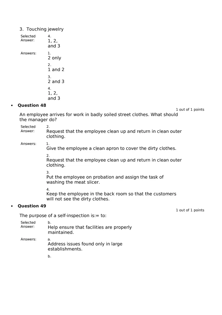 Servsafe Practice Exam Part 13 - Page 6