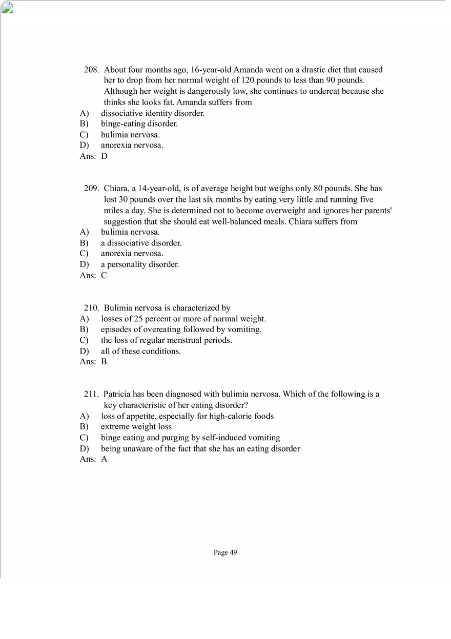 Psychological Disorders Answer Part 6 - Page 6