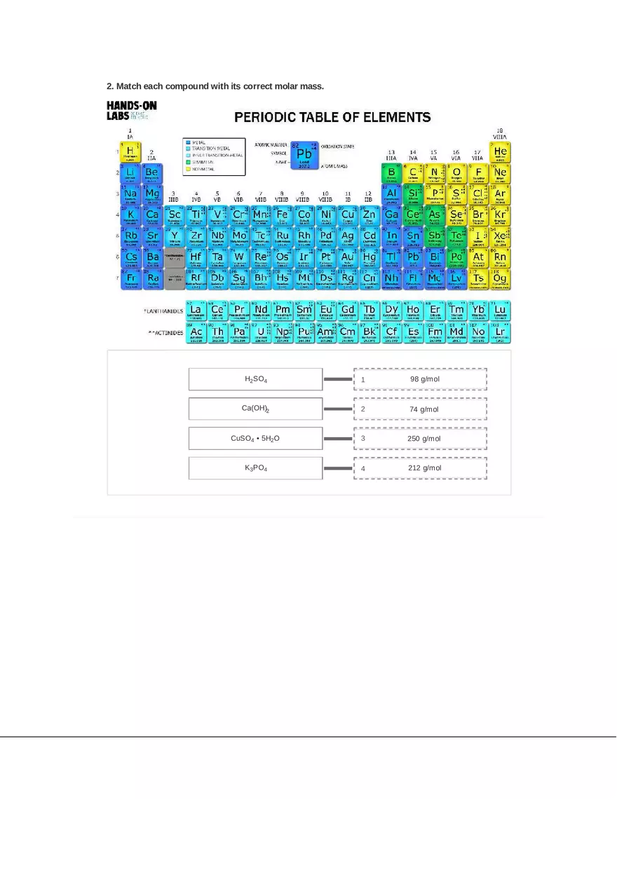 Stoichiometry of a Precipitation Reaction Key - Page 2