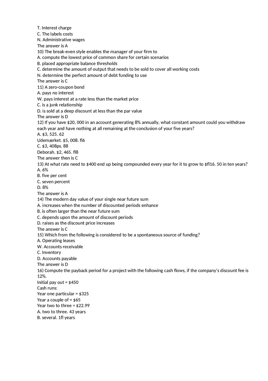 Finance Final Exam - Page 2