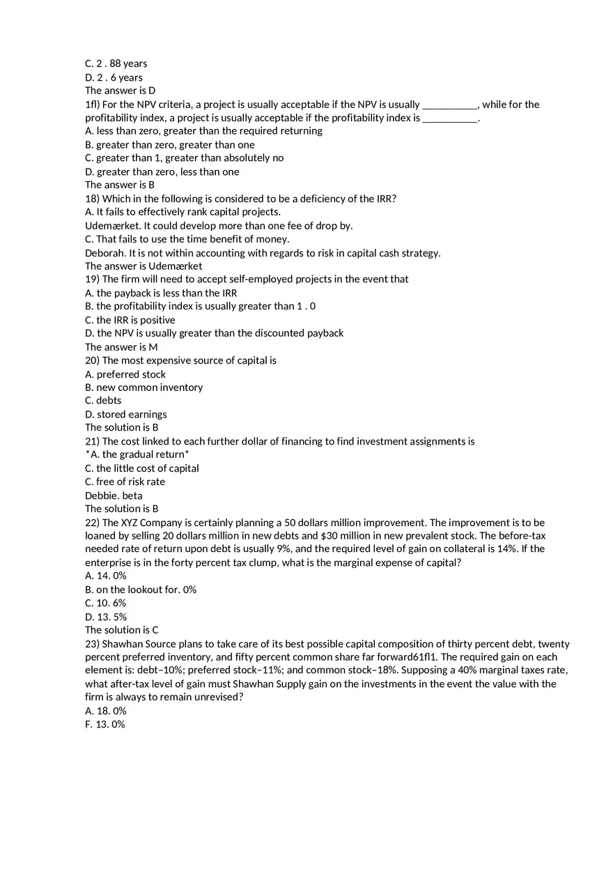 Finance Final Exam - Page 3