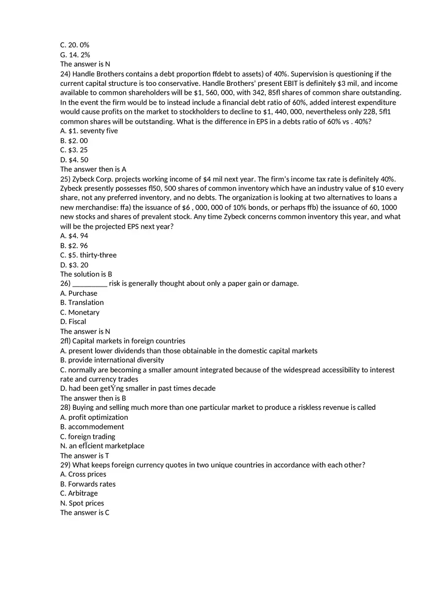 Finance Final Exam - Page 4