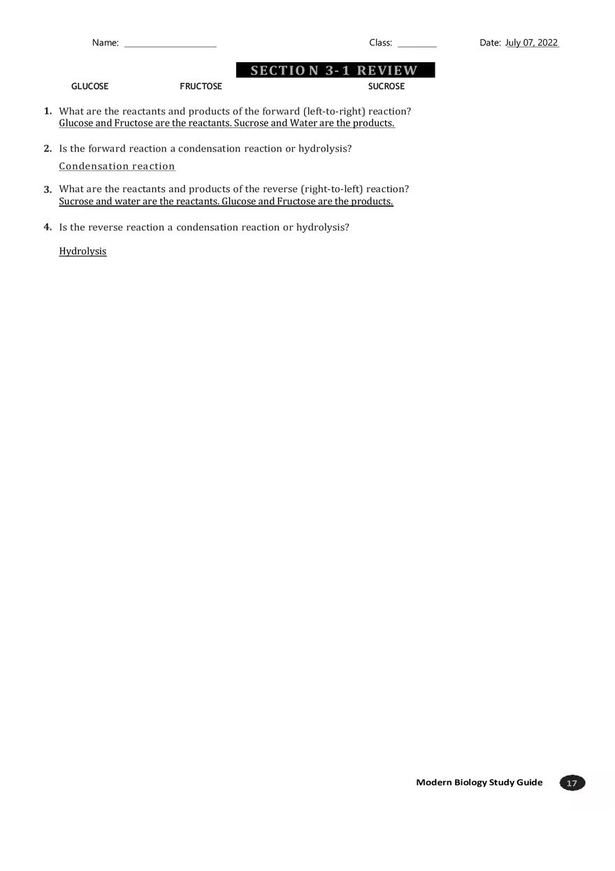 Carbon Compounds Section 3-1 - Page 3