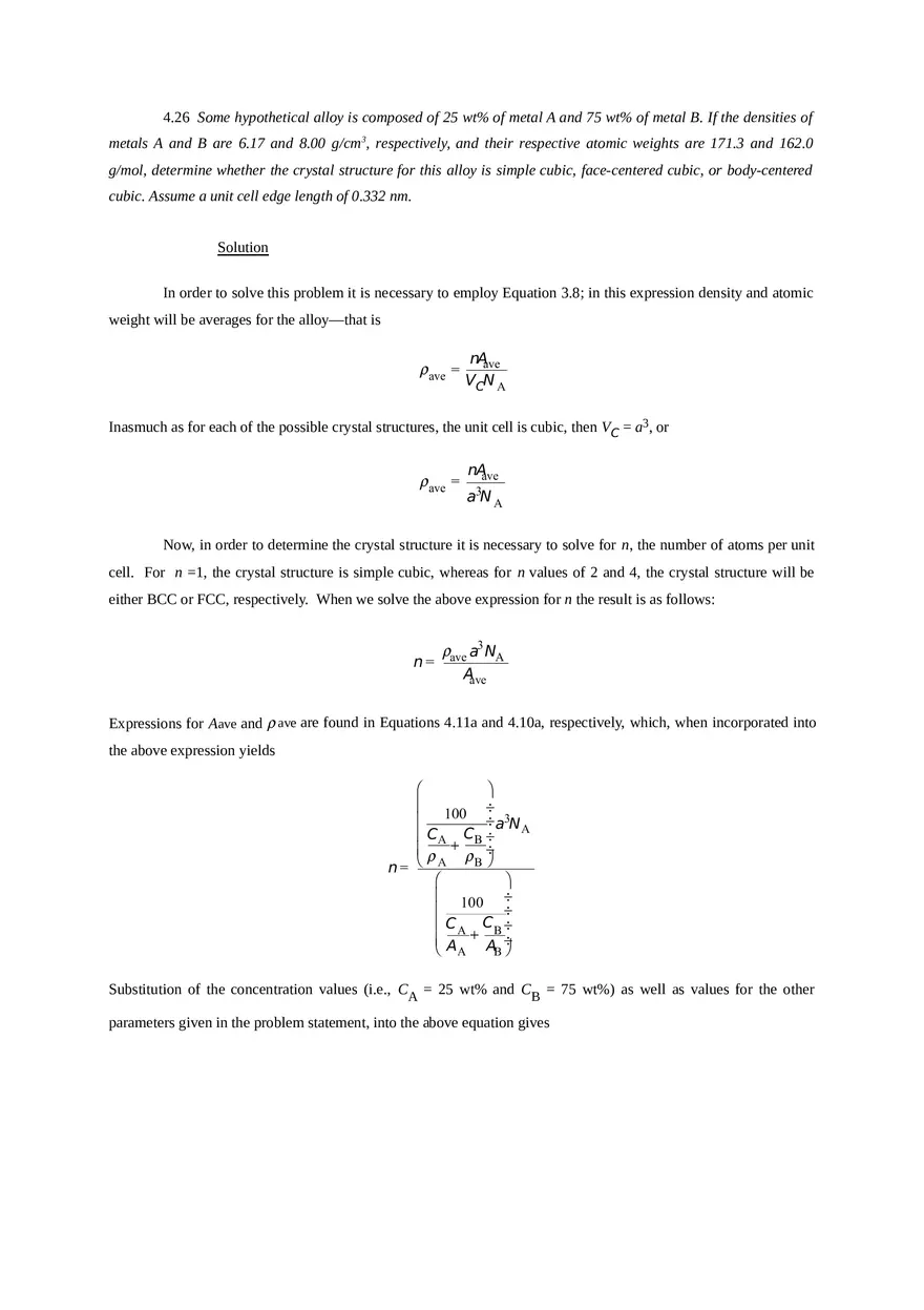 Imperfections in Solids Problem Solutions Part 4 - Page 8