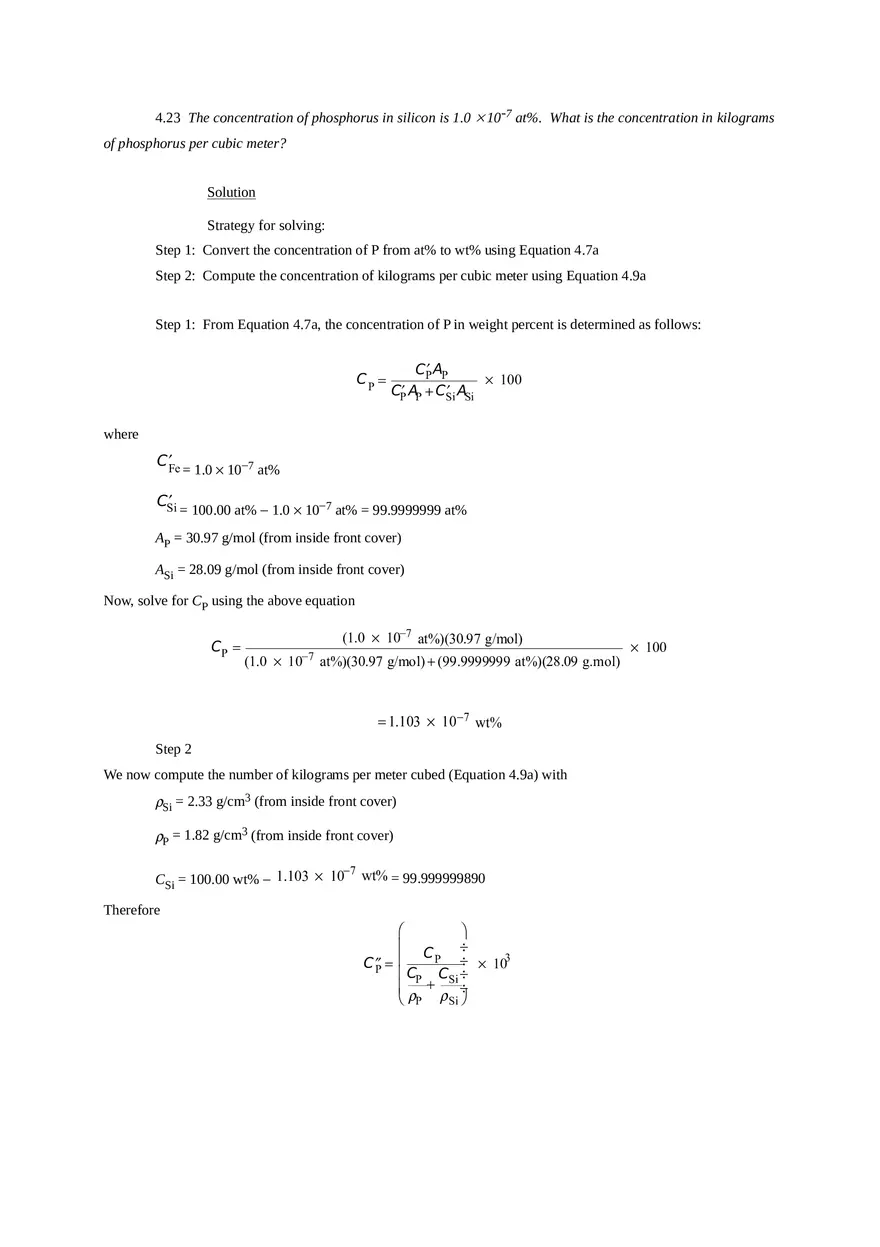 Imperfections in Solids Problem Solutions Part 4 - Page 3