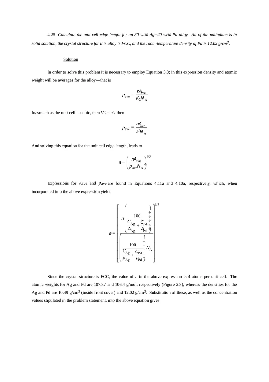 Imperfections in Solids Problem Solutions Part 4 - Page 6