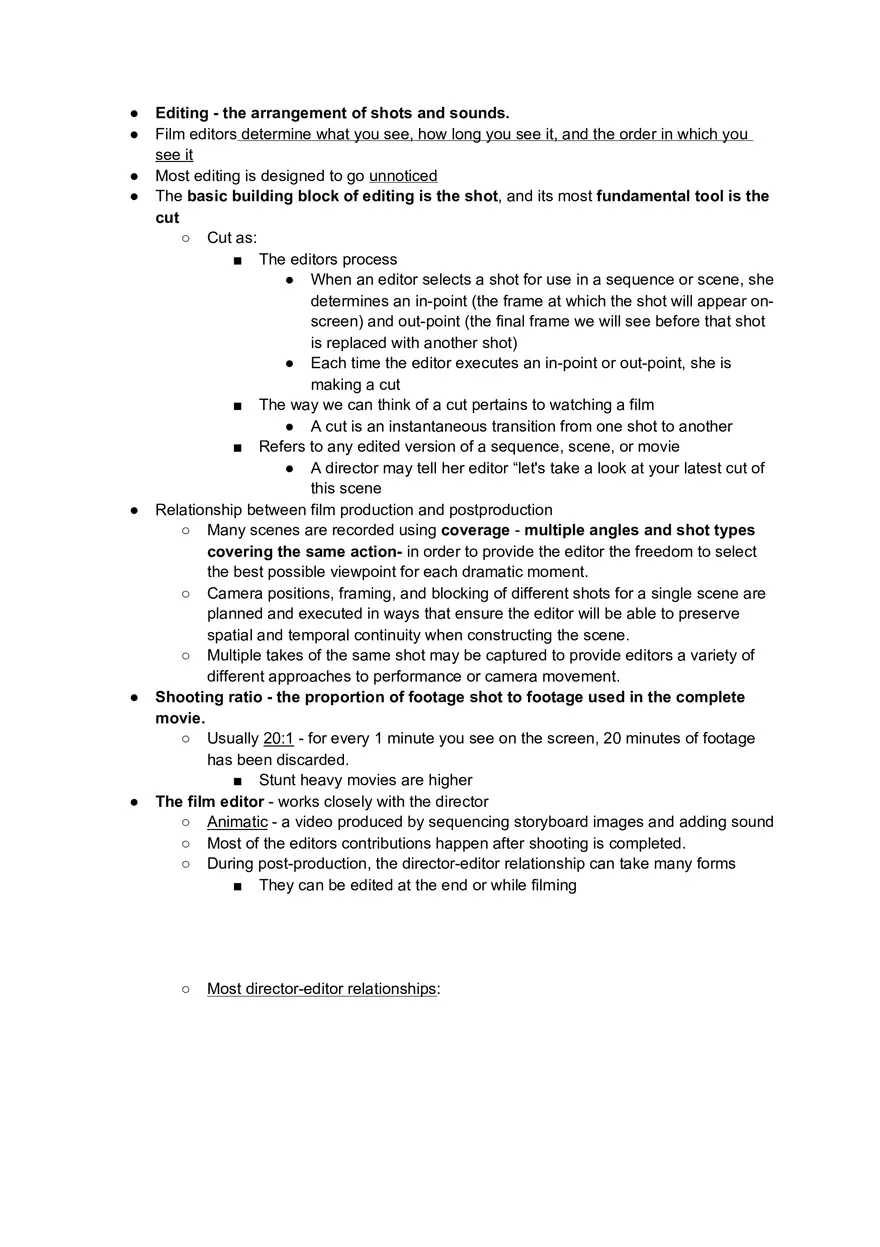 What is the Basic Building Block of Film Editing - Page 1
