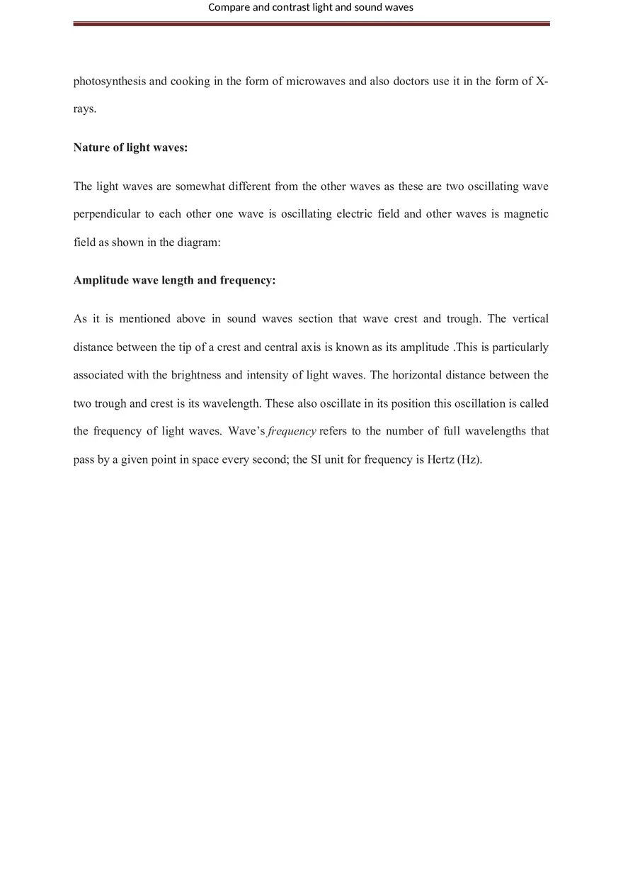 Compare and Contrast Light and Sound Waves - Page 7