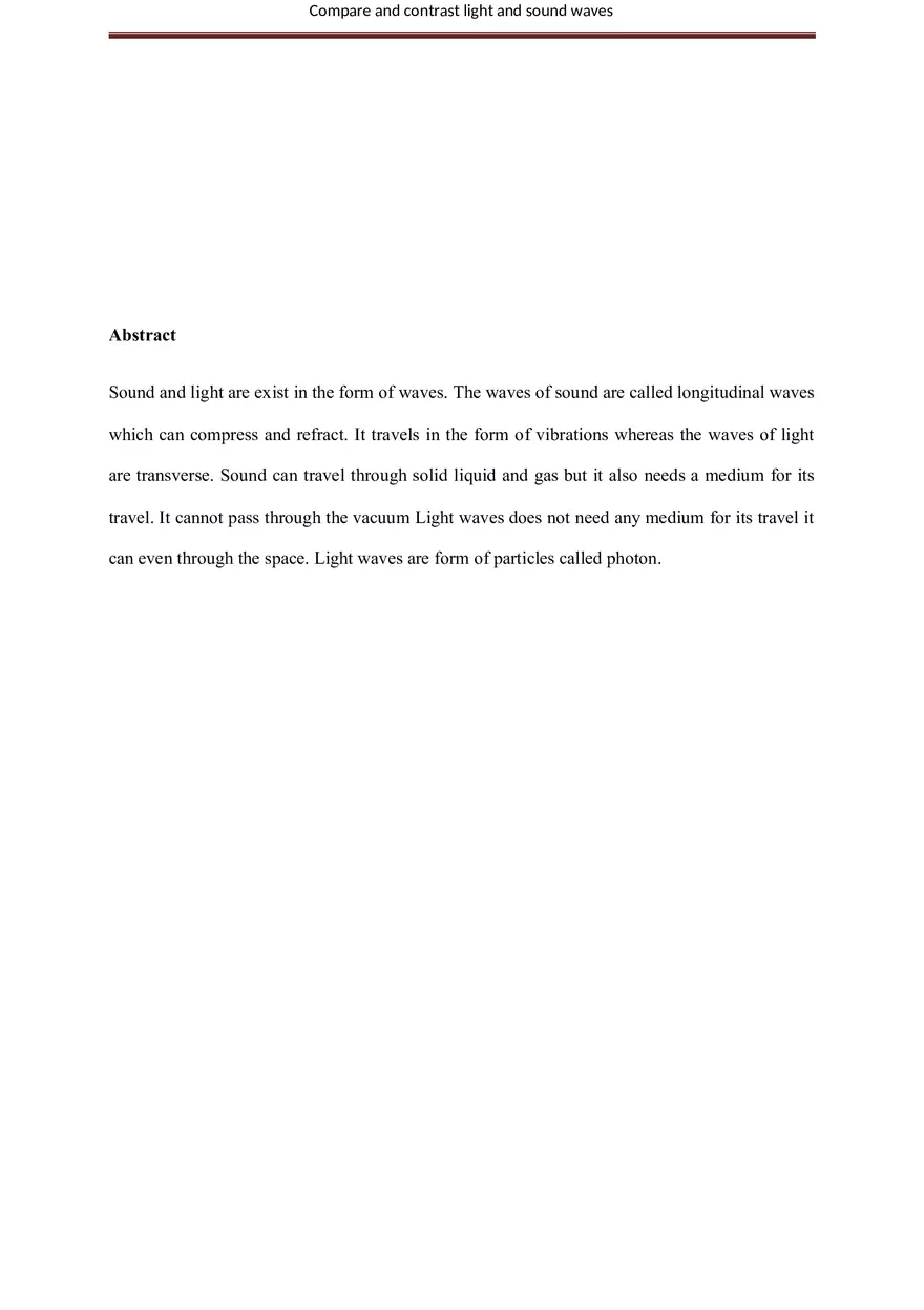 Compare and Contrast Light and Sound Waves - Page 2