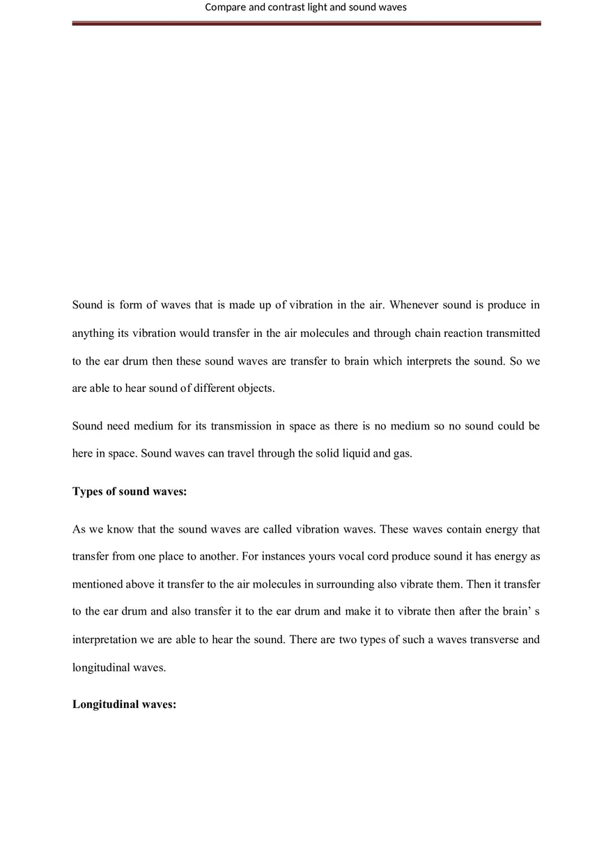 Compare and Contrast Light and Sound Waves - Page 3
