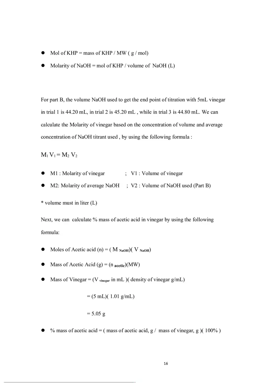 Experiment 1 Acid-Base Titration - Page 8