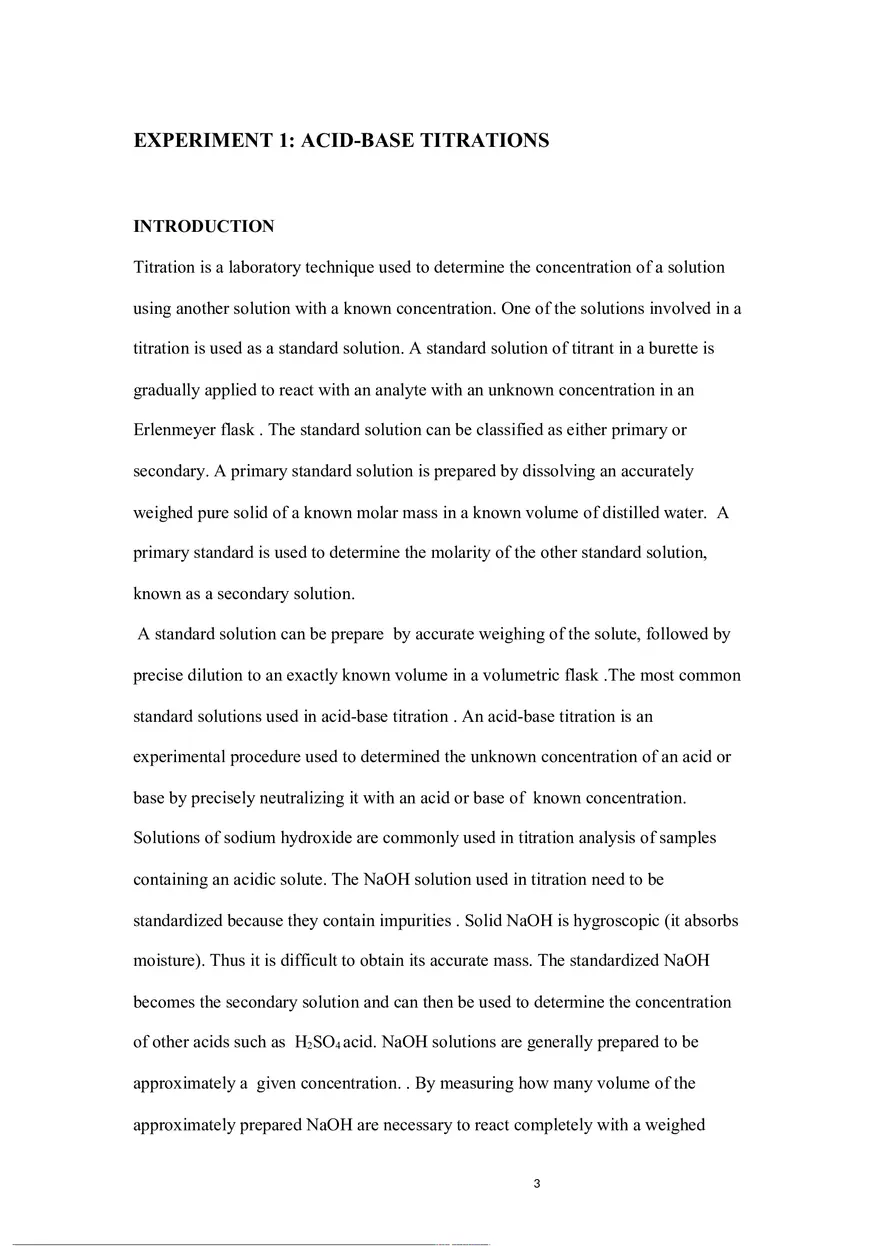 Experiment 1 Acid-Base Titration - Page 13