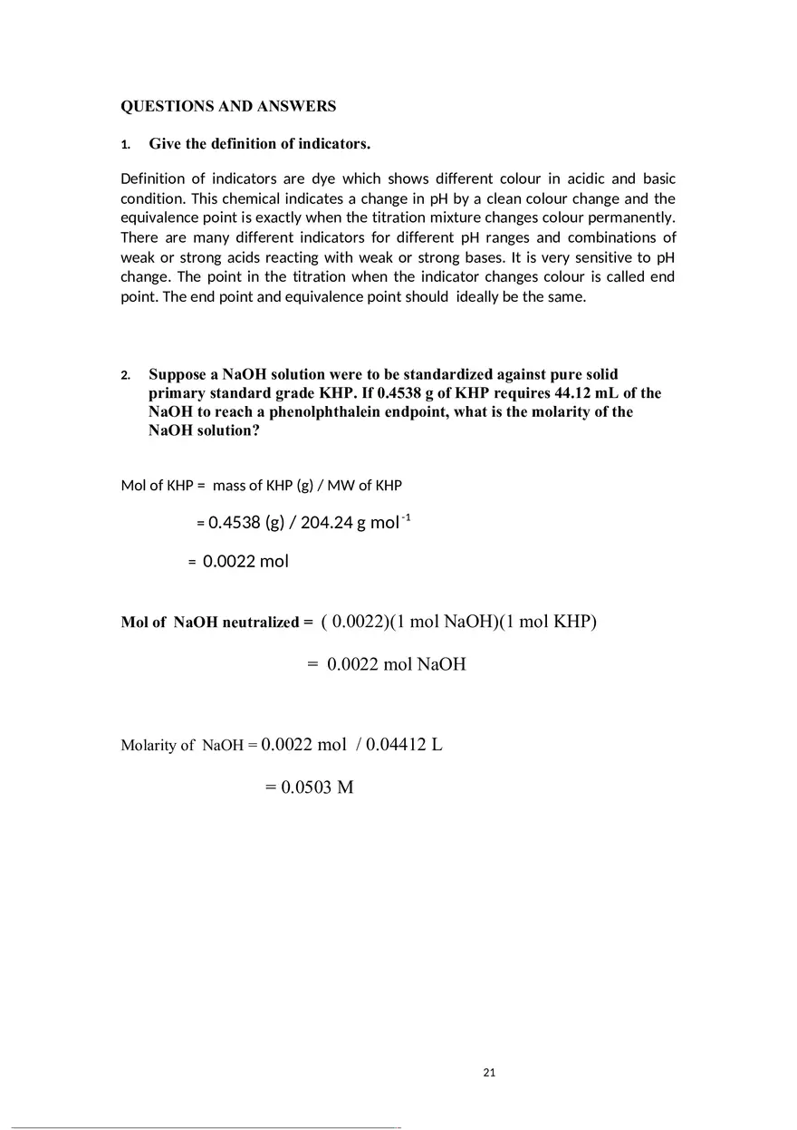 Experiment 1 Acid-Base Titration - Page 14