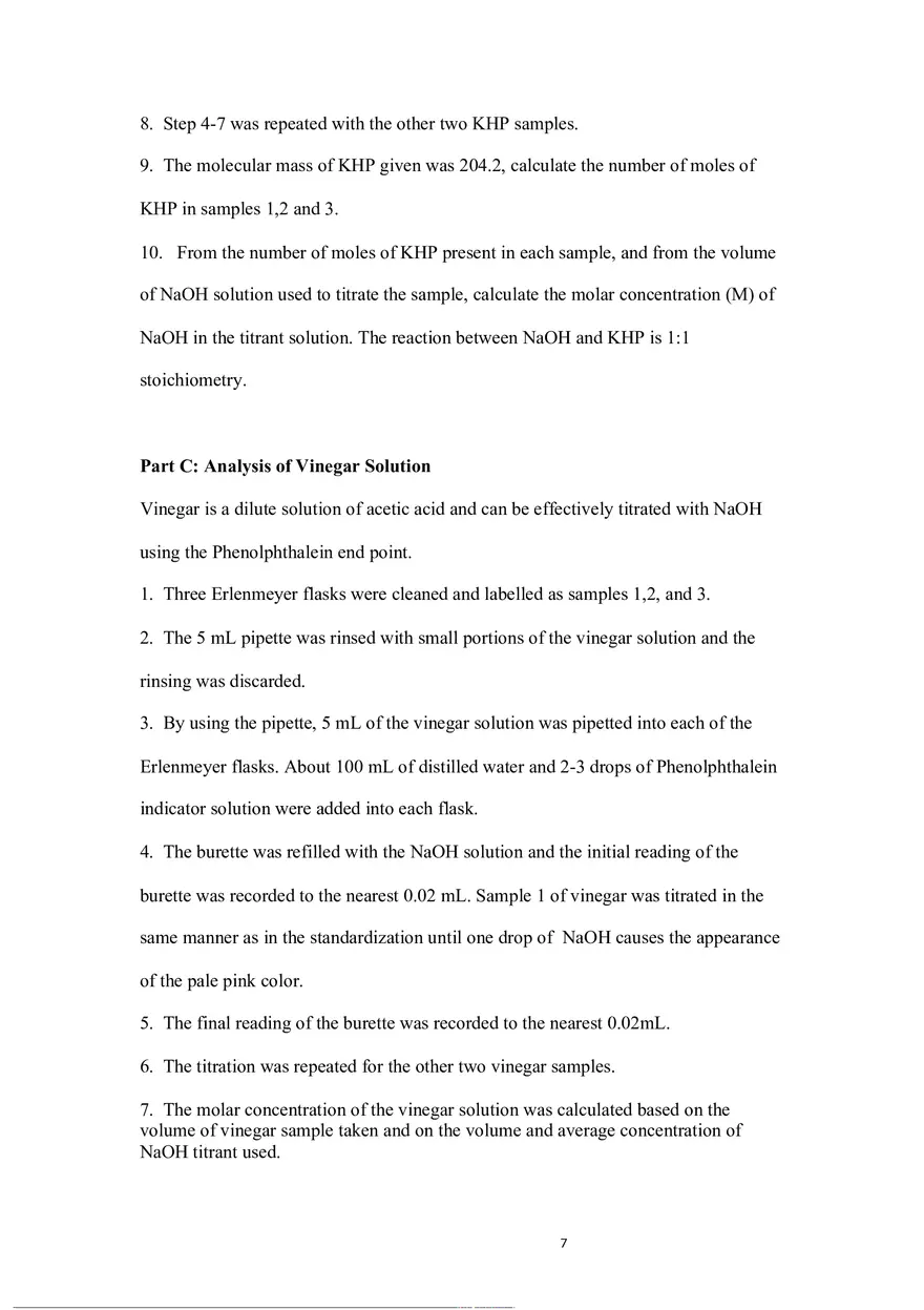 Experiment 1 Acid-Base Titration - Page 22