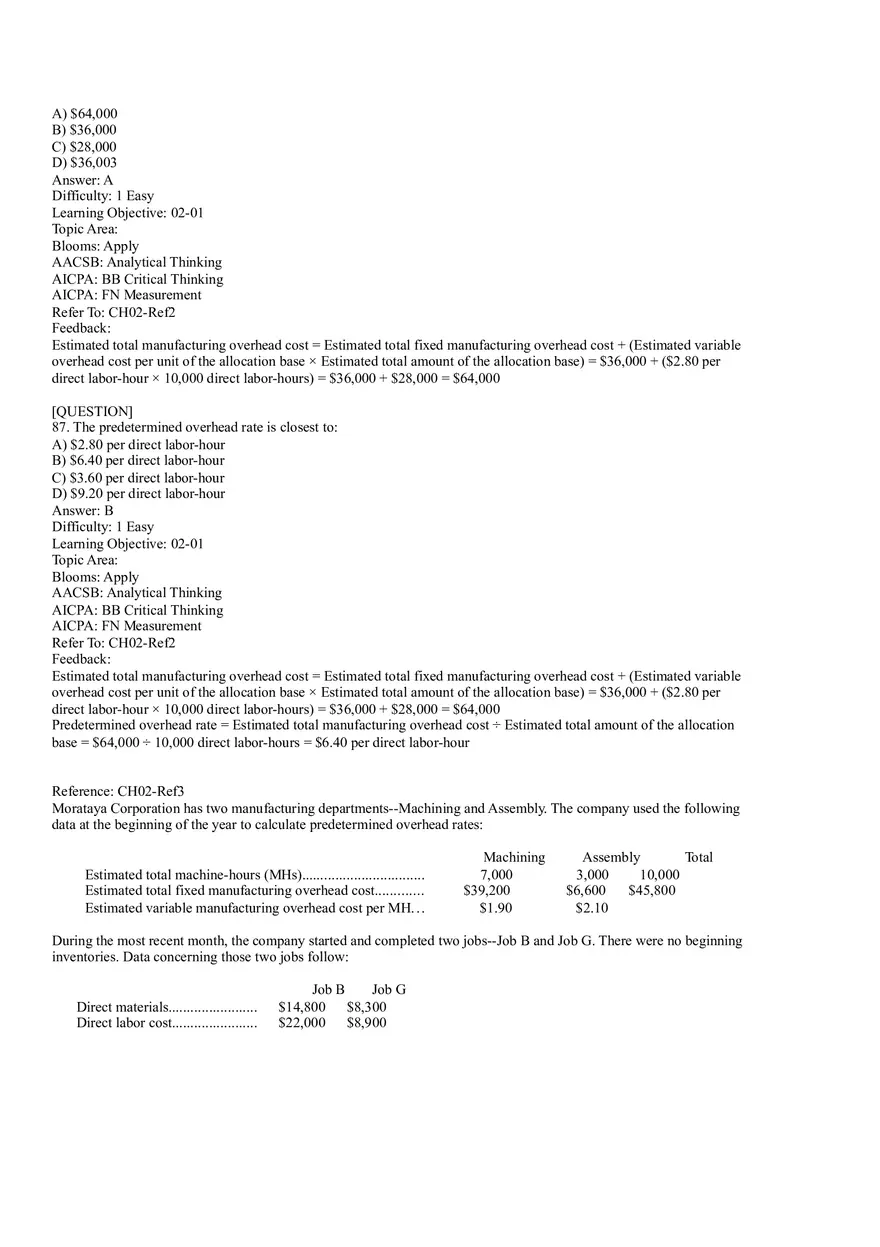Ch2, Job-Order Costing Calculating Unit Product Costs Part 5 - Page 7