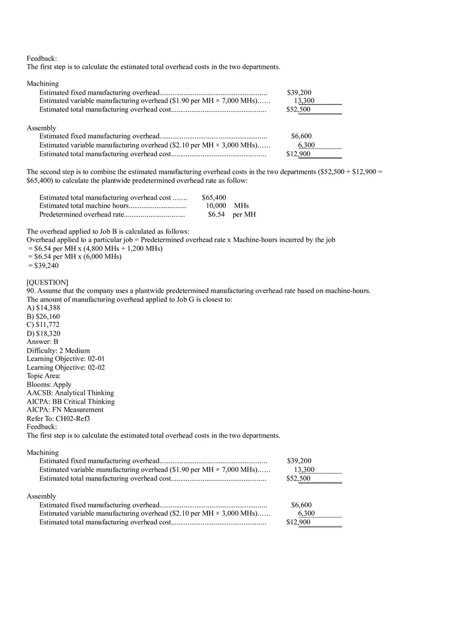 Ch2, Job-Order Costing Calculating Unit Product Costs Part 5 - Page 9
