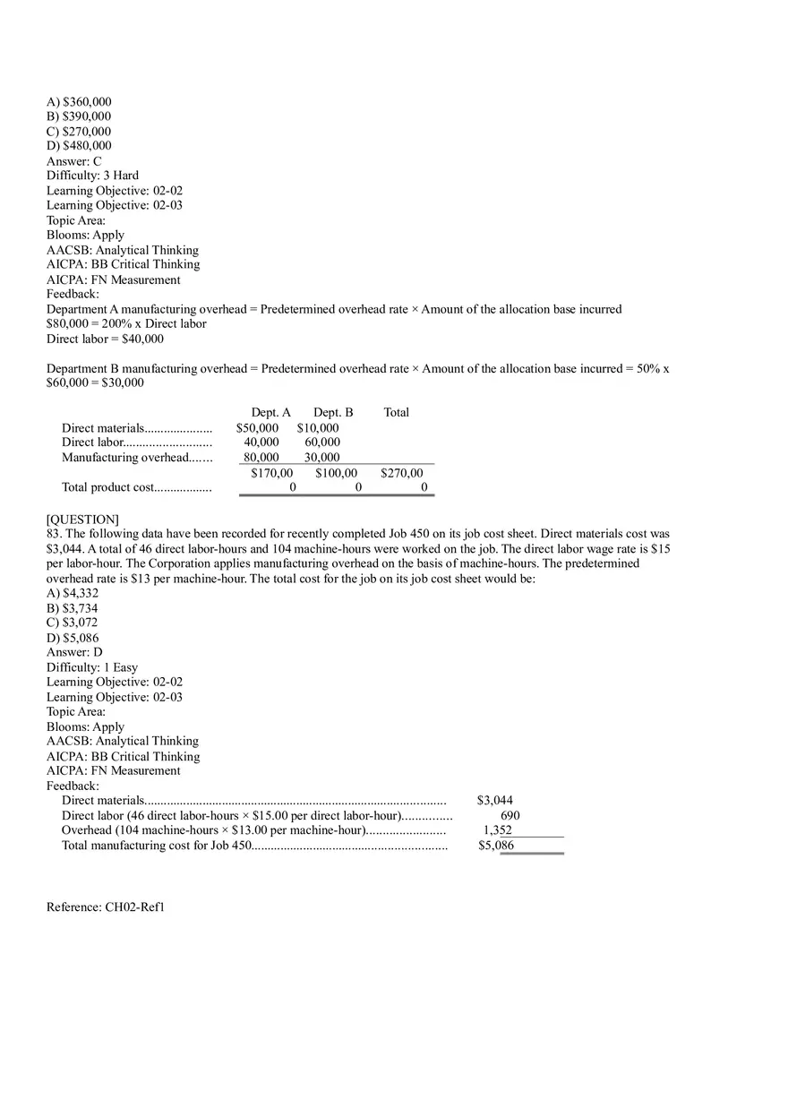 Ch2, Job-Order Costing Calculating Unit Product Costs Part 5 - Page 5