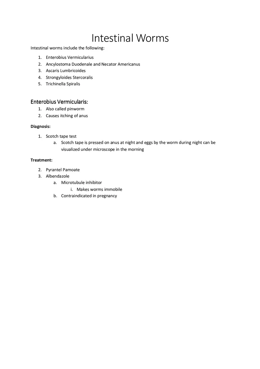 Intestinal Worms - Page 1