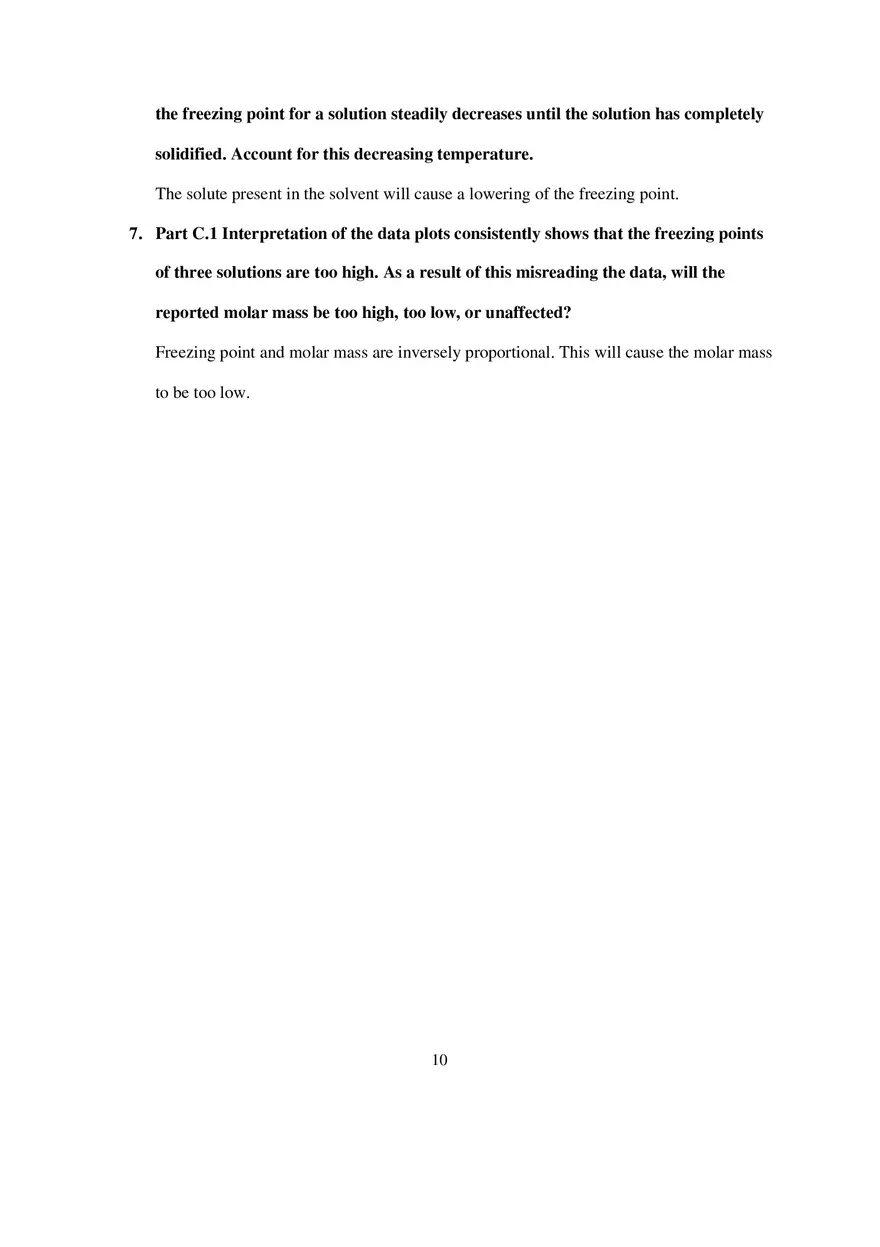 Experiment 14 Molar Mass of a Solid - Page 10
