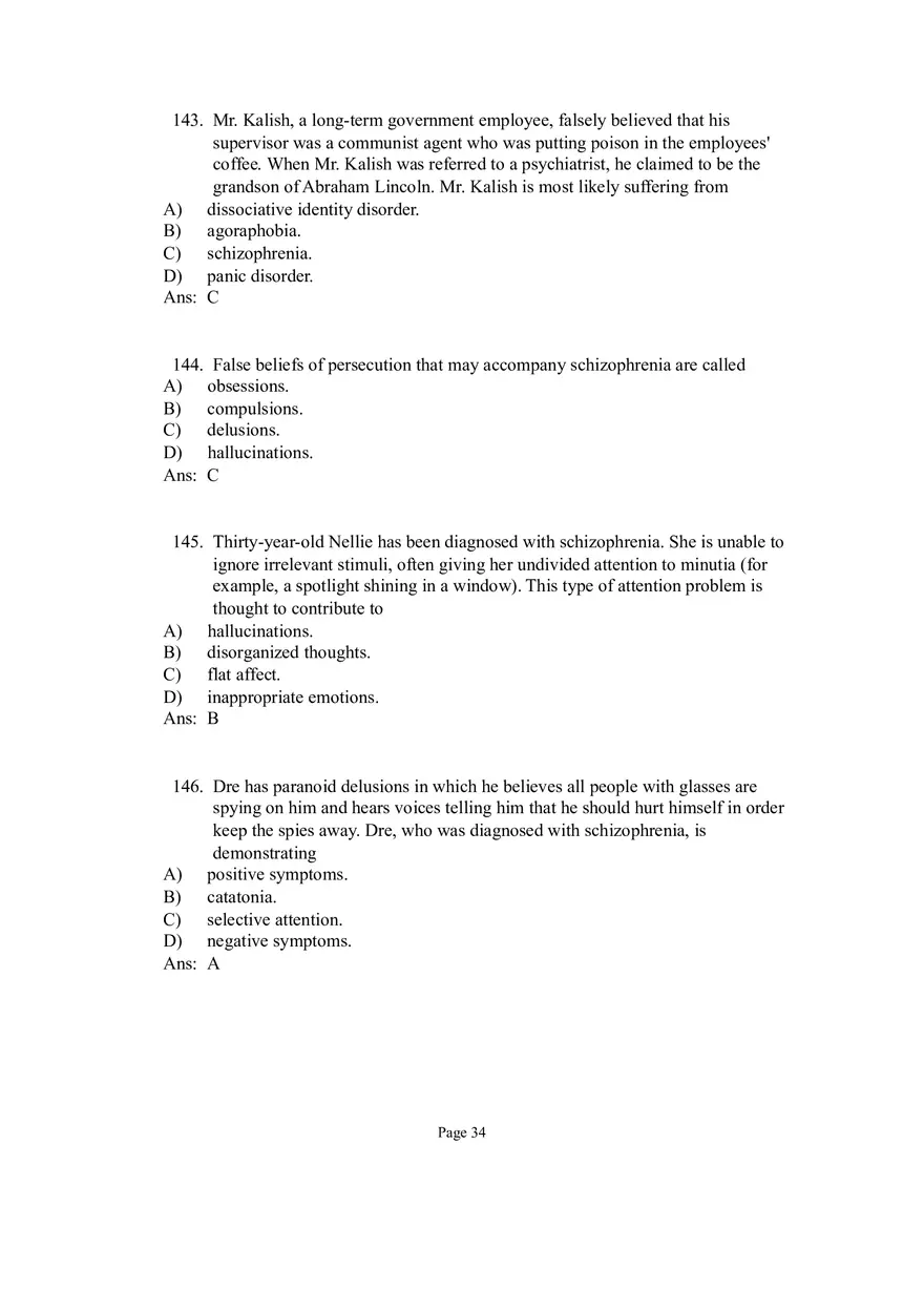 Psychological Disorders Answer Part 4 - Page 8