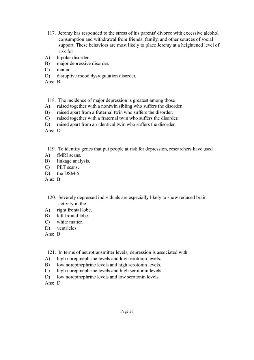 Psychological Disorders Answer Part 4 - Page 2