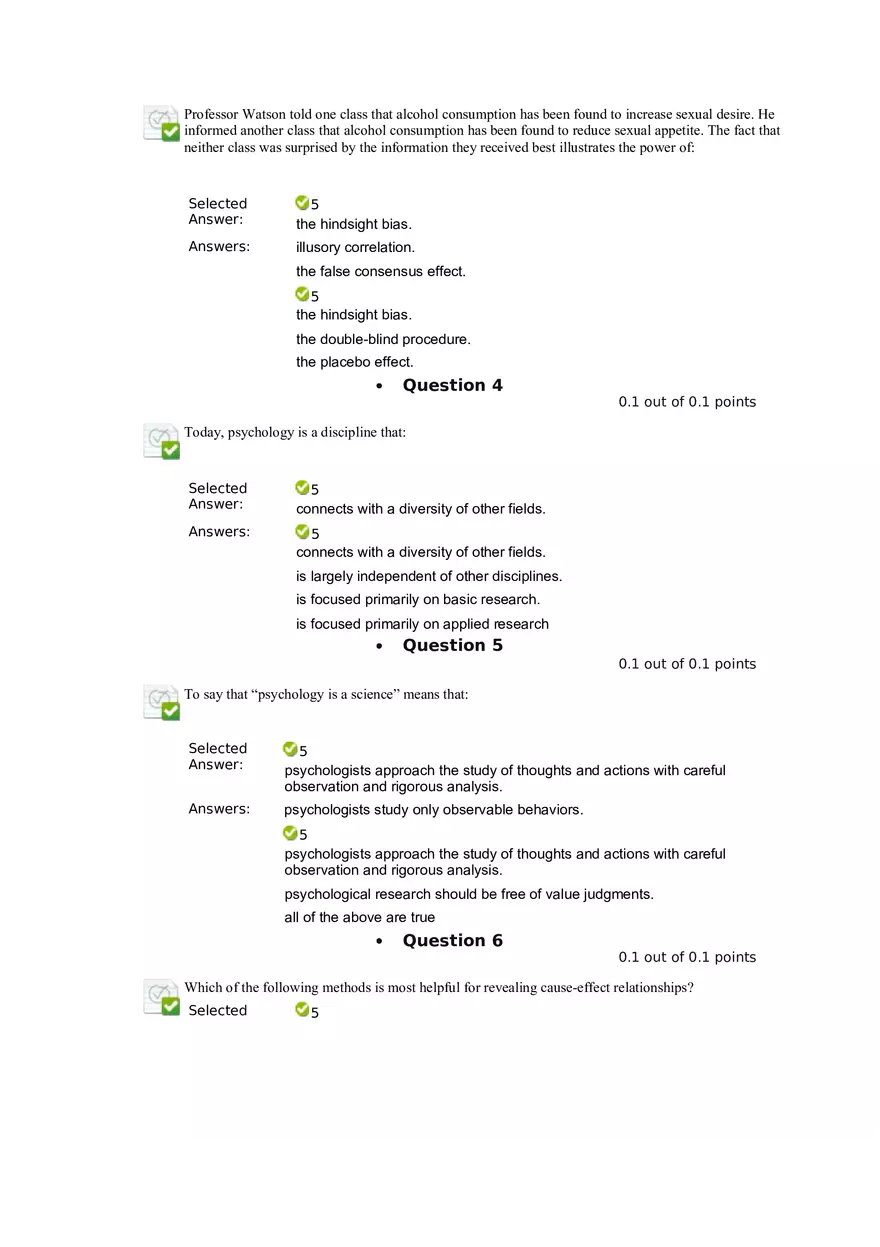 Quiz 1 Prologue and Thinking Critically with Psychological Science Chapters - Page 2