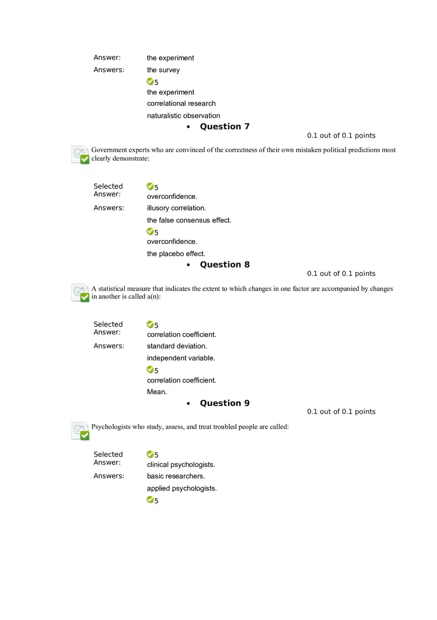Quiz 1 Prologue and Thinking Critically with Psychological Science Chapters - Page 3