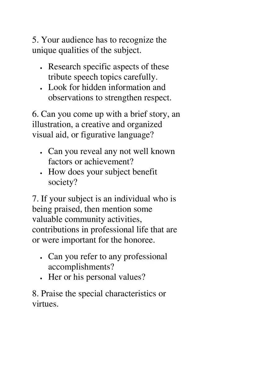 Tribute Speeches - Page 4