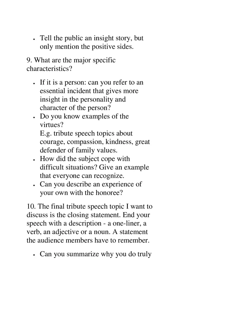 Tribute Speeches - Page 5