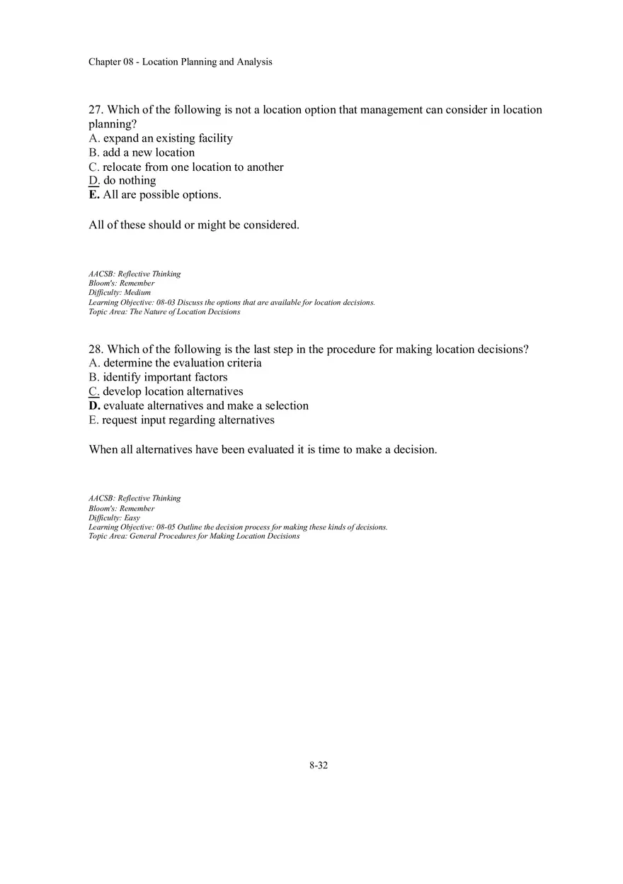 Chapter 08 Location Planning and Analysis Part 2 - Page 2