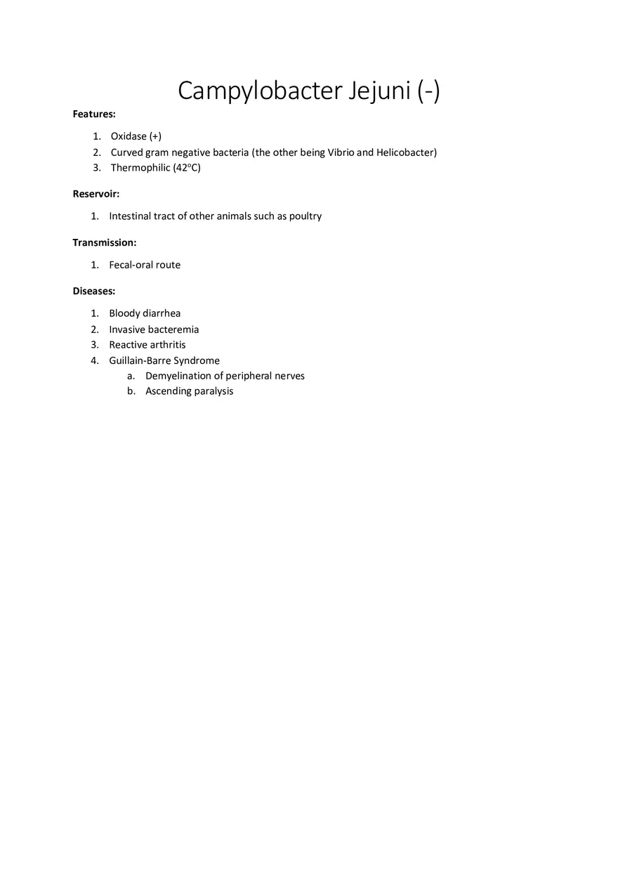 Campylobacter Jejuni (-) - Page 1