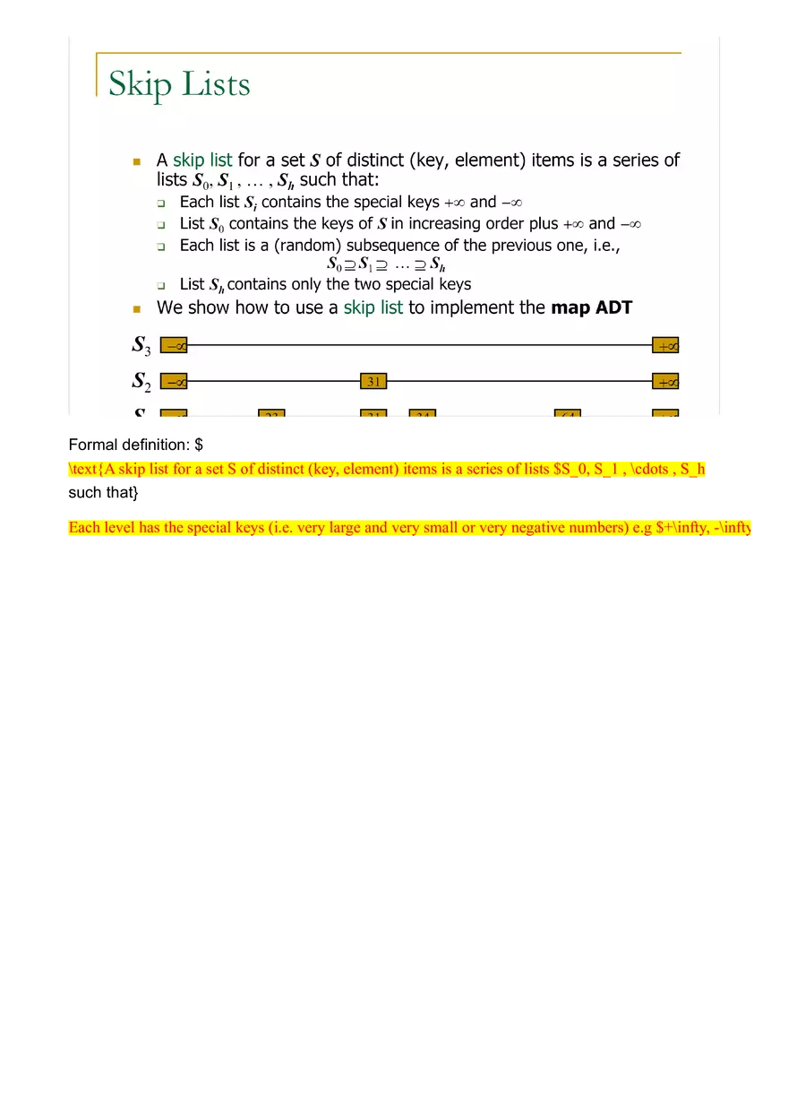 Skip Lists Cheat Sheet - Page 2