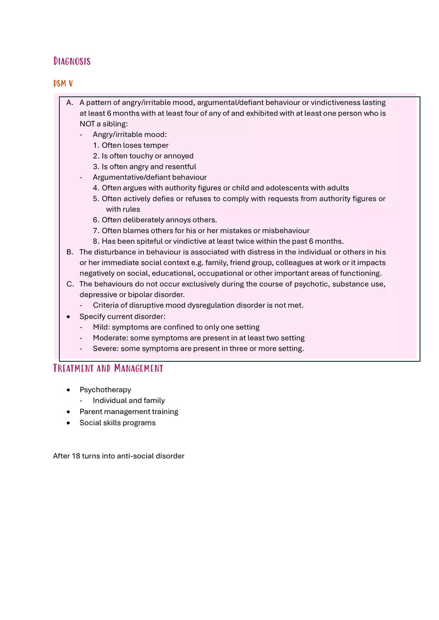 Oppositional Defiant Disorders - Page 2