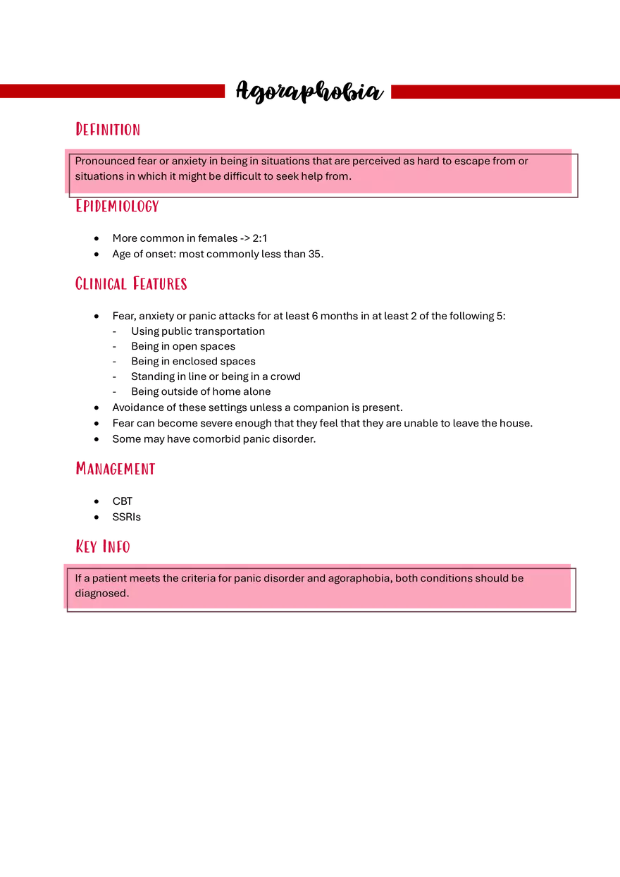 Agoraphobia Definition and Clinical Features - Page 1