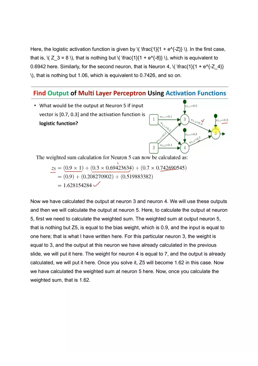 Output of Multi Layer Perceptron Using Activation Functions - Page 3