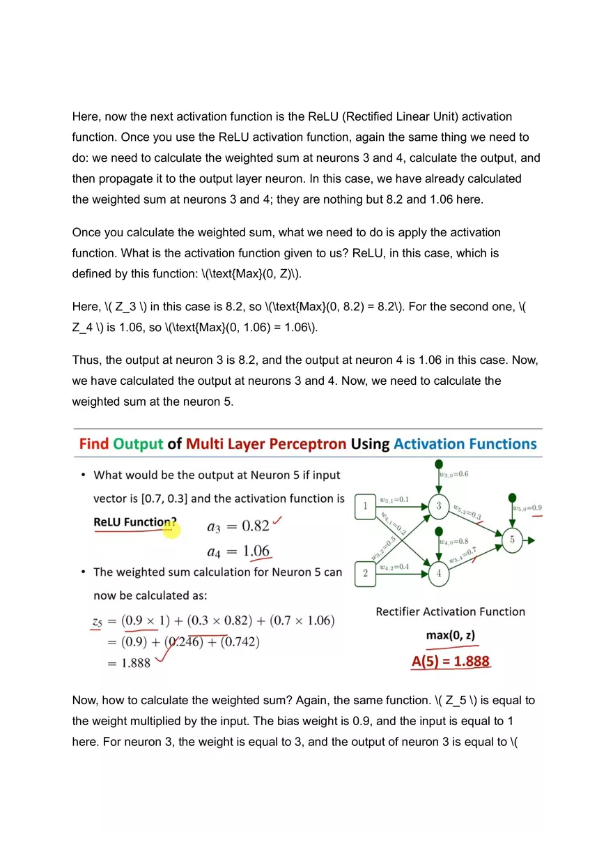 Output of Multi Layer Perceptron Using Activation Functions - Page 5