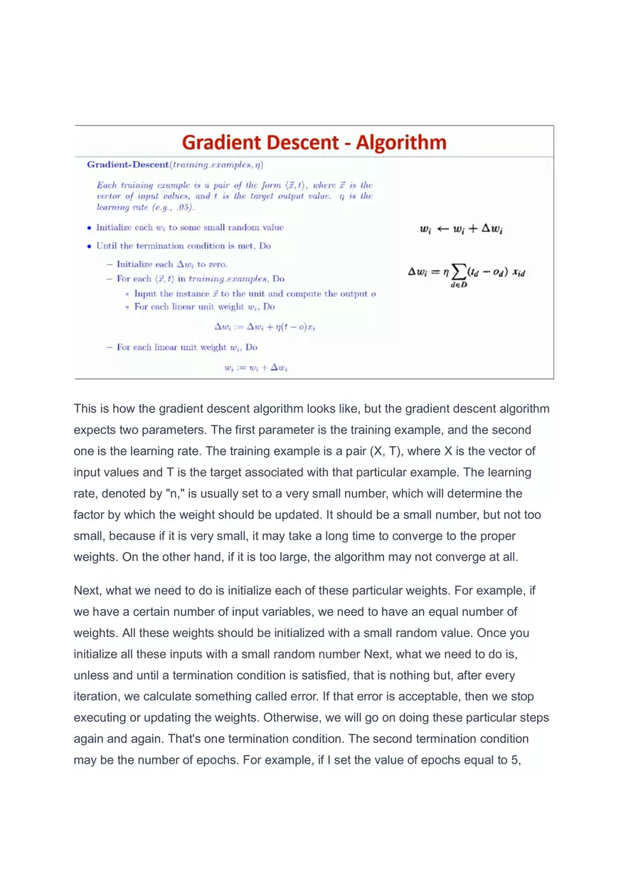 Gradient Descent - Algorithm - Page 1