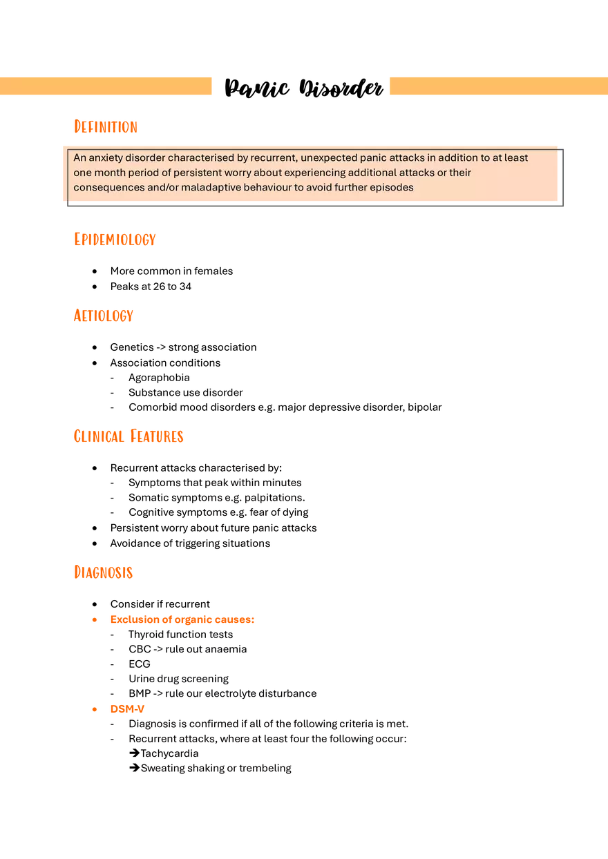 Panic Disorder - Page 1