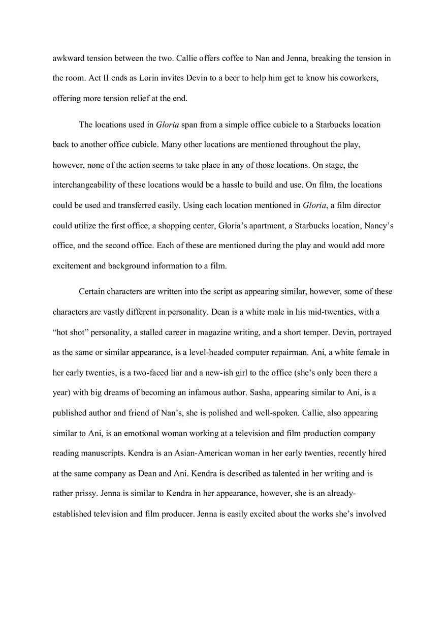Gloria Film Analysis - Page 2