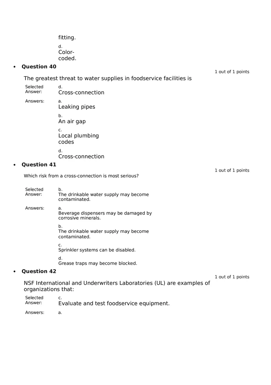Servsafe Practice Exam Part 16 - Page 9